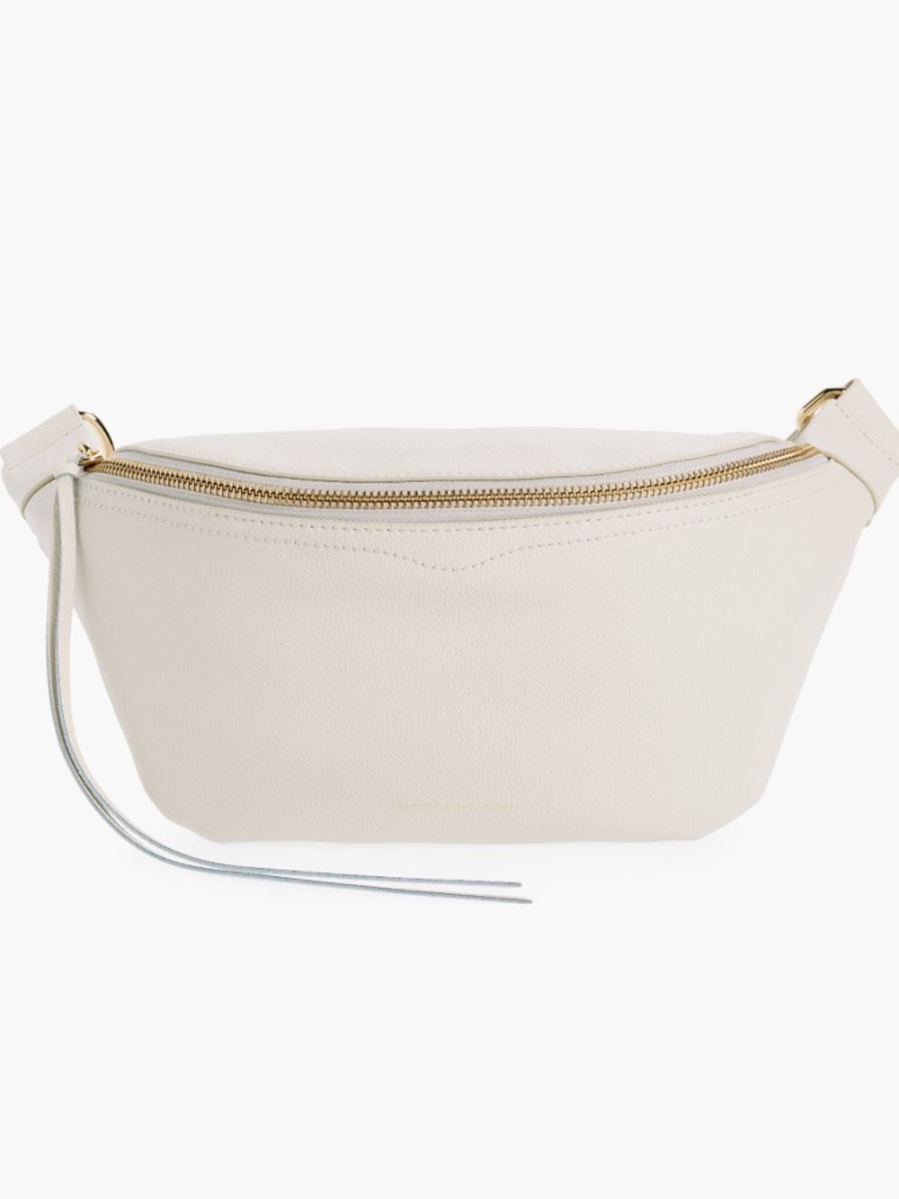 NWOT Rebecca Minkoff Bree Belt Bag Cream Leather with Gold Zip Crossbody
